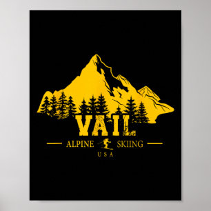 Affiche Vail Colorado Usa Station de ski alpin Souveni