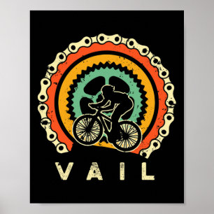 Affiche Vail Colorado Vélo Tout Terrain Cyclisme