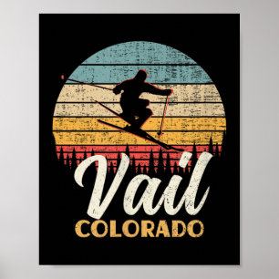 Affiche Vail Ski Colorado Ski de montagne Vintage