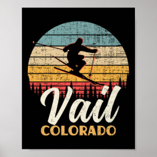 Affiche Vail Ski Colorado Ski de montagne Vintage