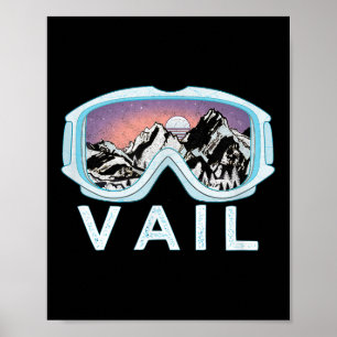 Affiche Vail Ski Snowboard Design_vail, Co Goggles Ski