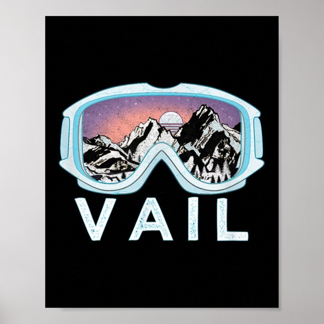 Affiche Vail Ski Snowboard Design_vail, Co Goggles Ski (Devant)
