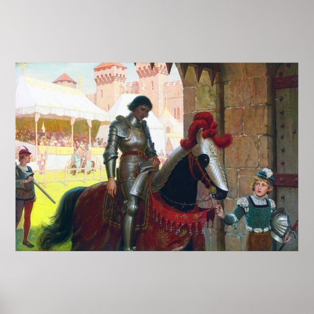 Affiche Vaincu, par Edmund Blair Leighton (Devant)