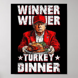 Affiche Vainqueur de l'Humour drôle Dîner Turquie Thanksgi
