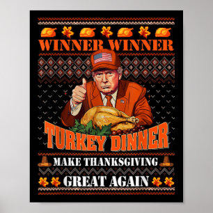 Affiche Vainqueur de Trump Dîner turc Dîner Turquie Thanks