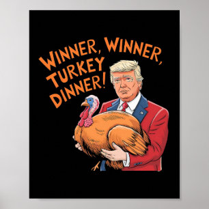 Affiche Vainqueur de Trump Dîner turc Dîner Turquie Thanks