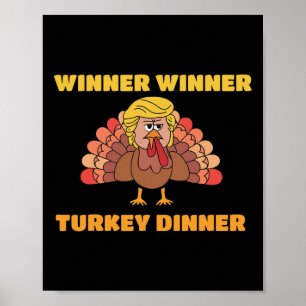 Affiche Vainqueur de Trump Dîner turc Dîner Turquie Thanks