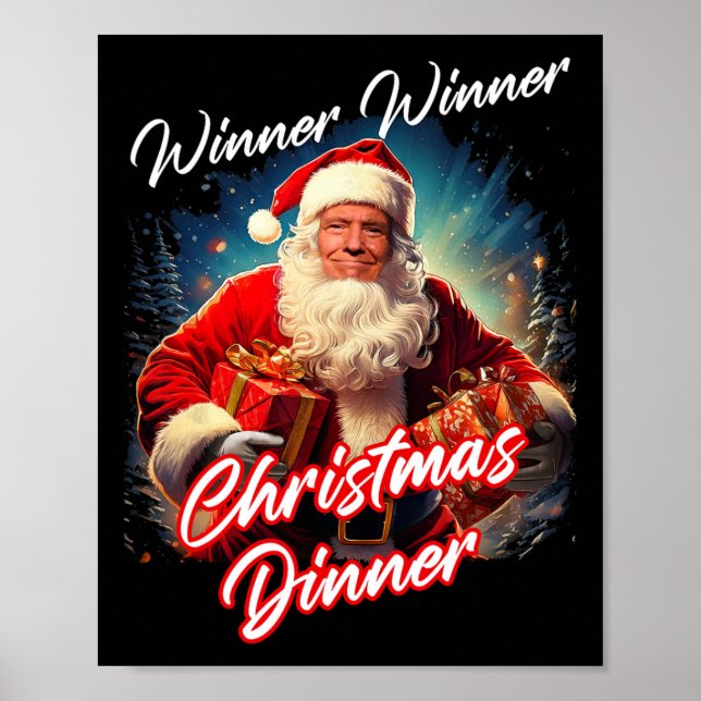 Affiche Vainqueur du dîner de Noël - Président Trump S (Devant)