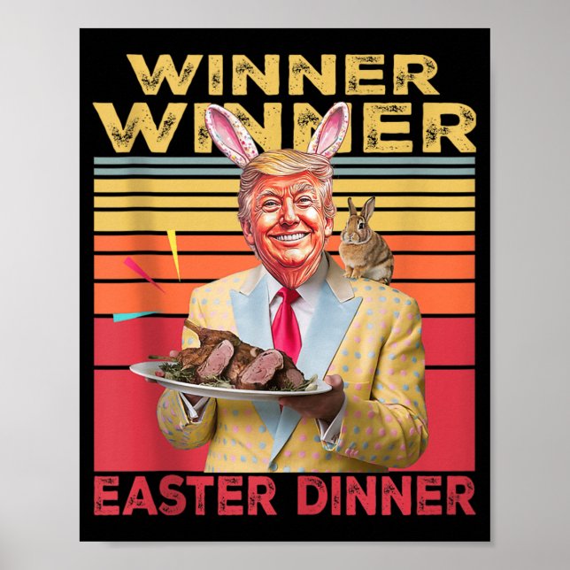 Affiche Vainqueur du dîner de Pâques du président Trump (Devant)