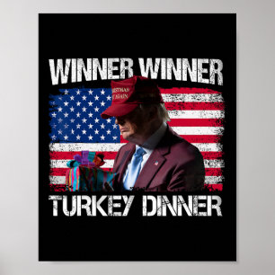 Affiche Vainqueur Turquie Dîner Humour Drôle Trump que Tru