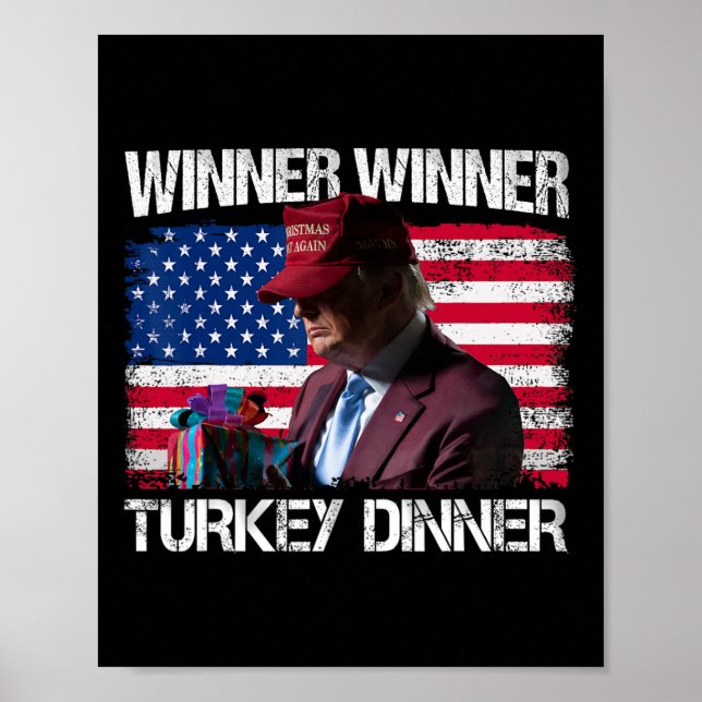 Affiche Vainqueur Turquie Dîner Humour Drôle Trump que Tru (Devant)