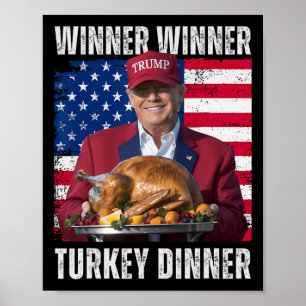 Affiche Vainqueur Turquie Dîner Humour Drôle Trump que Tru