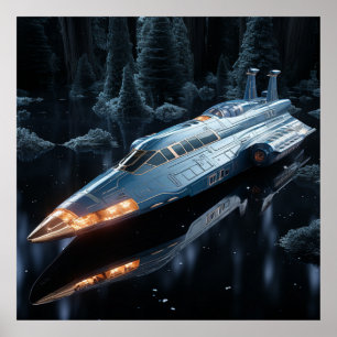 Affiche Vaisseaux spatiaux Exterrestrial Orange Glow