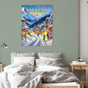 Affiche Val Cenis : Émeraude des Alpes, Sérénité Hivernale
