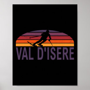 Affiche Val D'Isere Alpes françaises France Station de ski