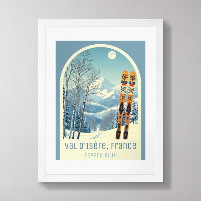 Affiche Val d'Isère France Espace Killy ski (Créateur téléchargé)