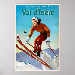 Affiche Val d'Isere France Marilyn Monroe Aérien Freestyle