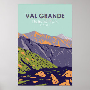 Affiche Val Grande National Park Italy Vintage