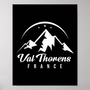 Affiche Val Thorens France Station de ski Ski Snowboard