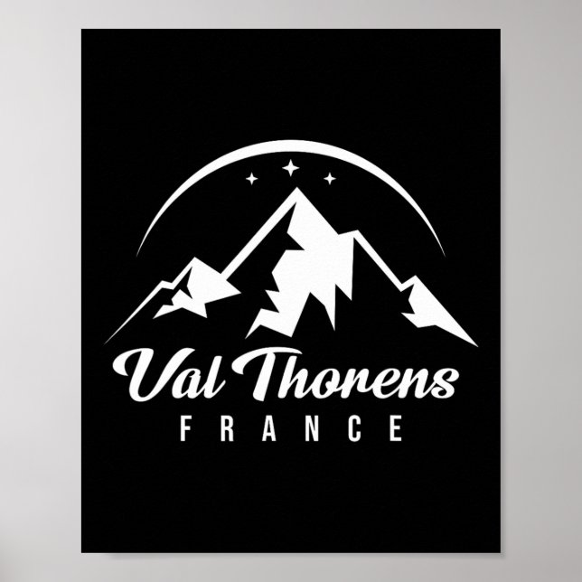 Affiche Val Thorens France Station de ski Ski Snowboard (Devant)
