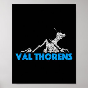 Affiche Val Thorens Ski Snowboard France Resort Dist