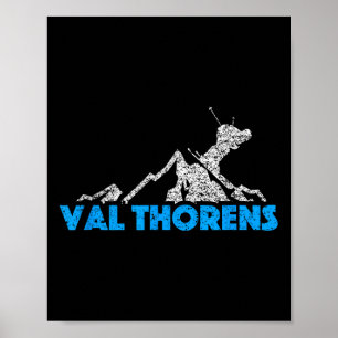 Affiche Val Thorens Ski Snowboard France Resort Dist