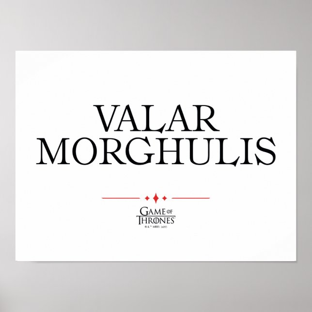 Affiche Valar Morghulis (Devant)