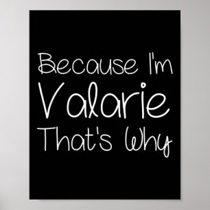 Affiche Valarie Funny Personnalisé Anniversaire Femmes Nom