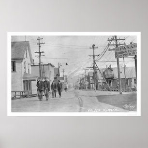 Affiche Valdez, rue 1912 de l'Alaska