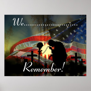 Affiche Vale commémorative vétéran des larmes Souvenir