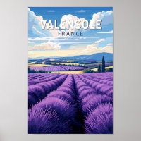 Valensole France Travel Art Vintage