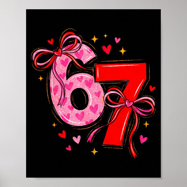 Affiche Valentin 67 Six Sept Cœur Coquette Arc Valentin (Devant)