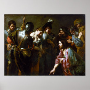 Affiche Valentin De Boulogne le Christ et l'adultère