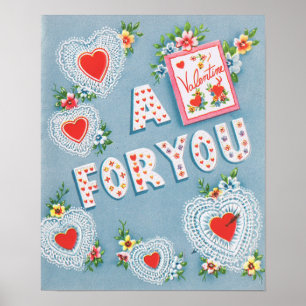 Affiche Valentin Vintage