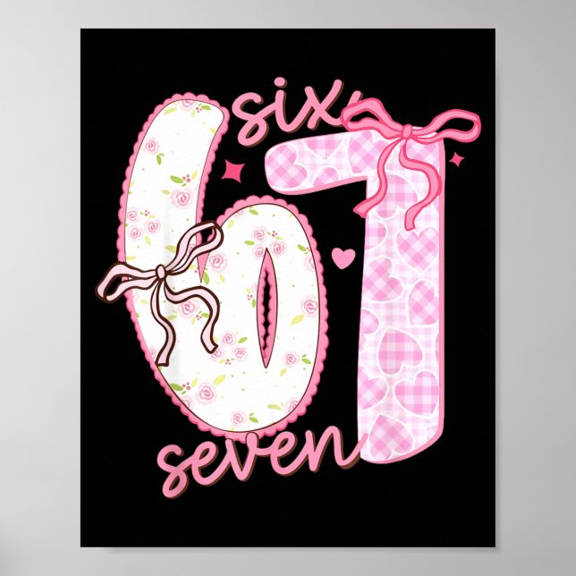 Affiche Valentine 6 7 Funny Six Seven 67 Happy Valentines  (Devant)