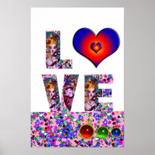 AFFICHE VALENTINE AMOUR FÊTE MASQUÉE VÉNITIENNE