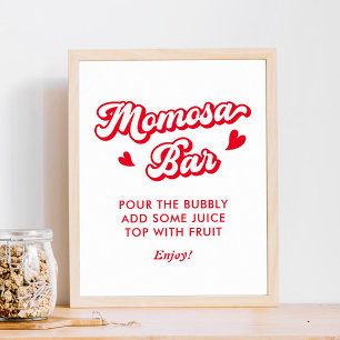 Affiche Valentine Baby shower Momosa Bar