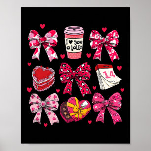 Affiche Valentine Coquette Arc Latte Chocotate Fille Femme