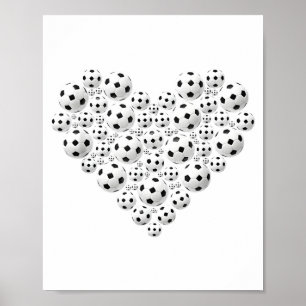 Affiche Valentine Football Cœur Goutte Srt Amour Saint-Val