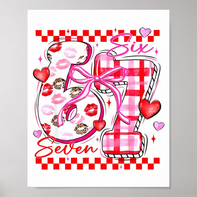 Affiche Valentine Funny Six Seven 6 7 Meme Slang Men Women (Devant)