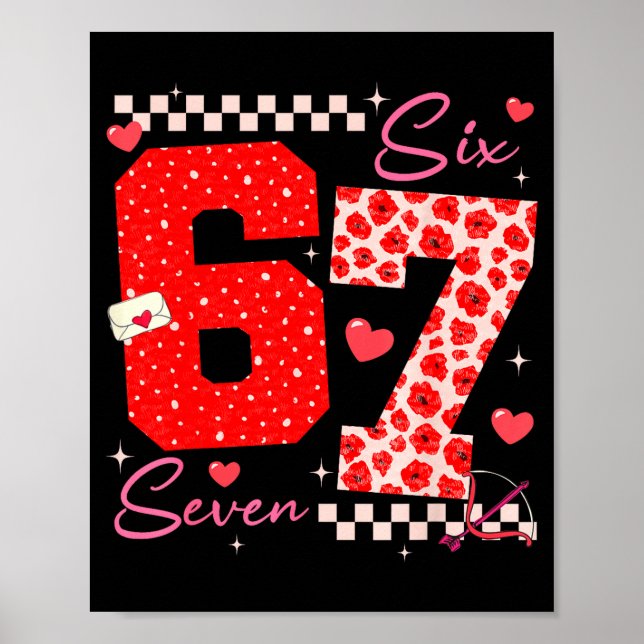 Affiche Valentine Funny Six Seven 6 7 Meme Slang Men Women (Devant)