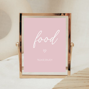 Affiche Valentine Minimalist Heart Food