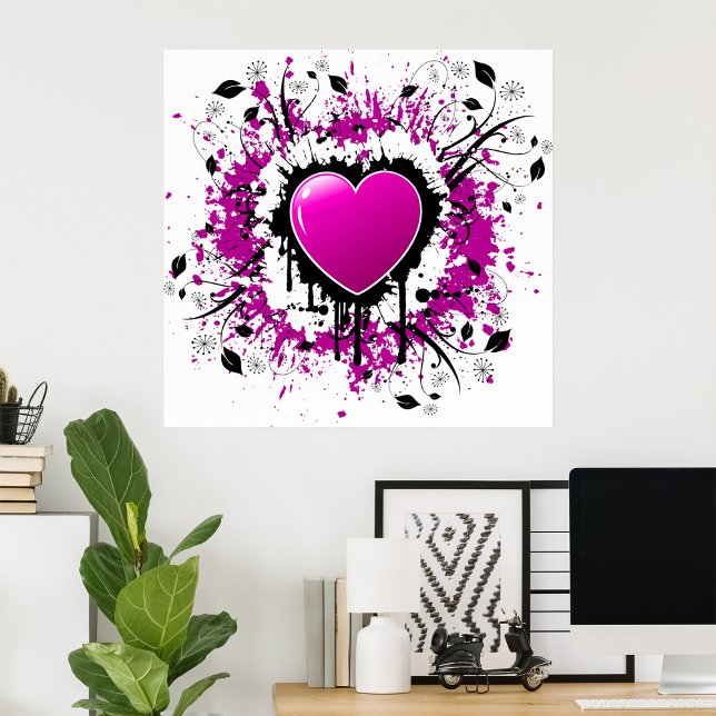 Affiche Valentine Purple Heart (Créateur téléchargé)