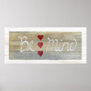 Affiche Valentine rustique soit le mien