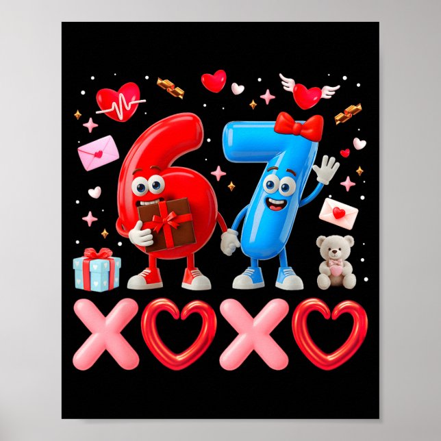 Affiche Valentine Six Seven 67 Xoxo Ballon Génération Alph (Devant)