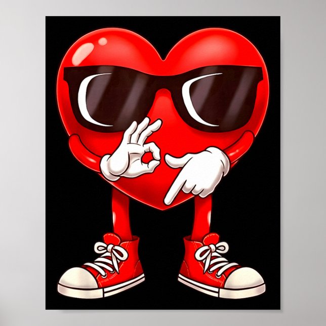 Affiche Valentine Six Seven 6 7 Mème Drôle Cœur Génération (Devant)
