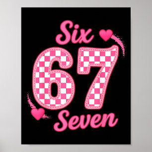 Affiche Valentine Six Seven Drôle 67 Mème Gen Alpha Argot
