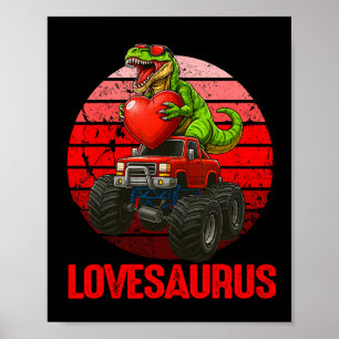 Affiche Valentine Toddle Camion Monstre Dinosaure Lovesaur