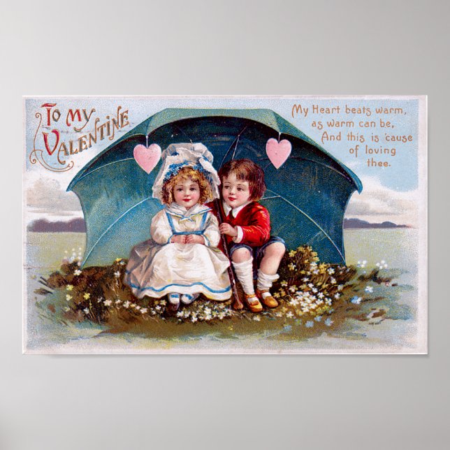 Affiche Valentine vintage (Devant)