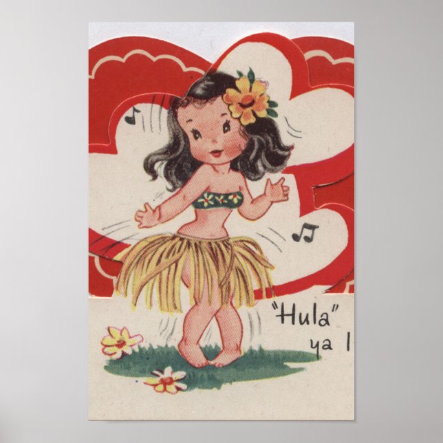 Affiche Valentine vintage - (Devant)